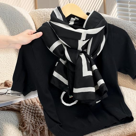 Scarfs for Women Light Soft Solid plaid Fashion Scarves Sunscreen Shawls for All Seasons