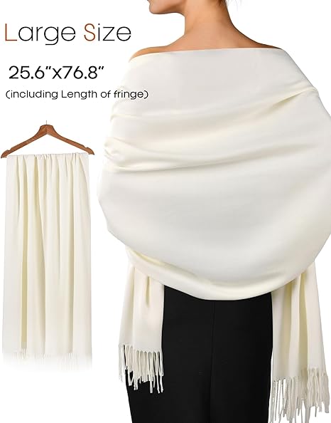 Pashmina Shawl Wraps Cashmere Feel Blanket Scarves Fashion Scarf for Women Evening Wedding Bridesmaid Gifts