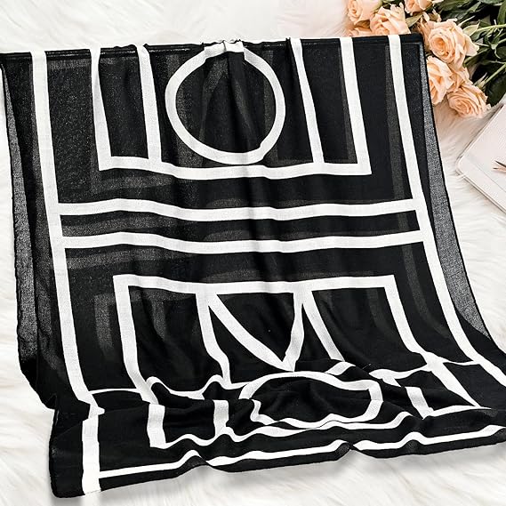 Scarfs for Women Light Soft Solid plaid Fashion Scarves Sunscreen Shawls for All Seasons