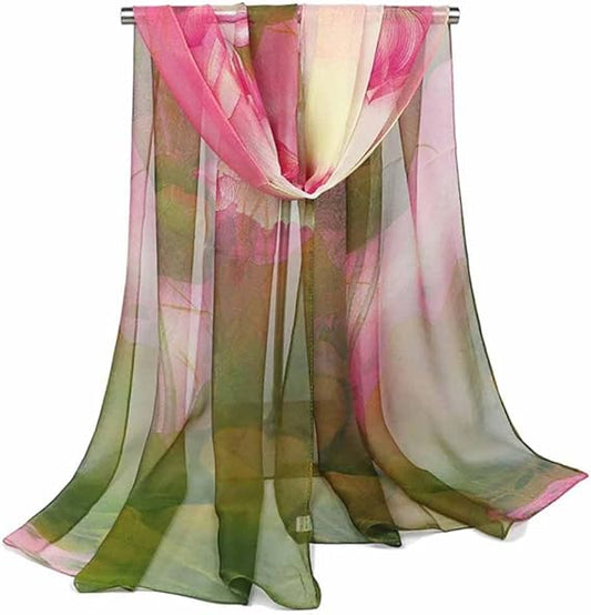 Scarfs for Women Lightweight Fashion Scarves Print Floral Pattern Scarf Shawl Wraps