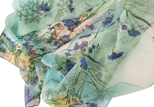Scarfs for Women Lightweight Scarves Elegant Floral Pattern Sheer Scarfs Shawls Wraps
