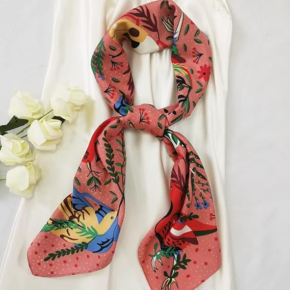 Silk Like Head Scarf for Women - Satin Large Hair Scarves - 35" Square Silk Hair Wrap for Sleeping with Gift Packed
