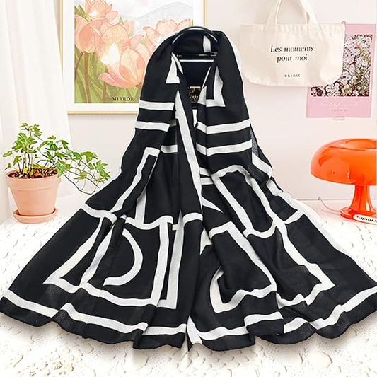 Scarfs for Women Light Soft Solid plaid Fashion Scarves Sunscreen Shawls for All Seasons