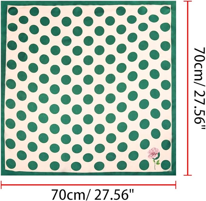 70cm Polka Dots Square Scarf Neck Scarves Kerchief Neckerchief Headband for Women